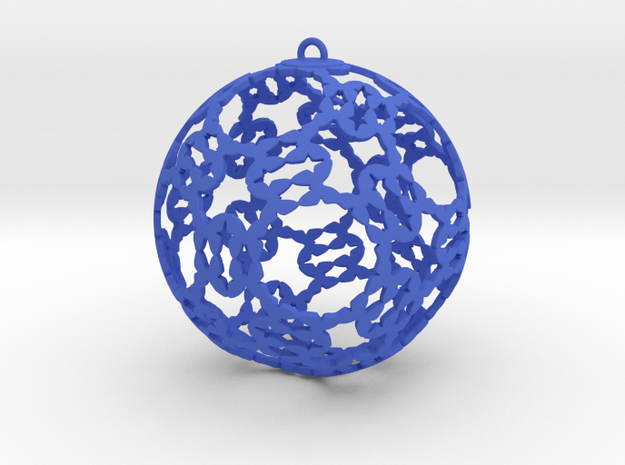 3D Printed Holidays Christmas Butterfly Ornament in Blue Processed Versatile Plastic