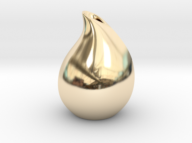Droplet vase in 14K Yellow Gold