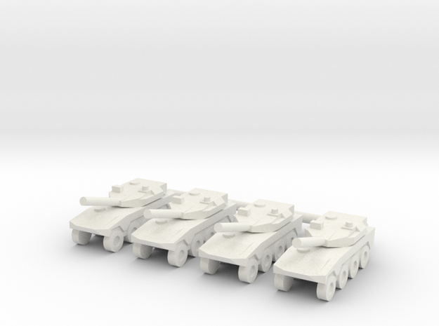 1/285 Maneuver Combat Vehicle (x4) in White Natural Versatile Plastic