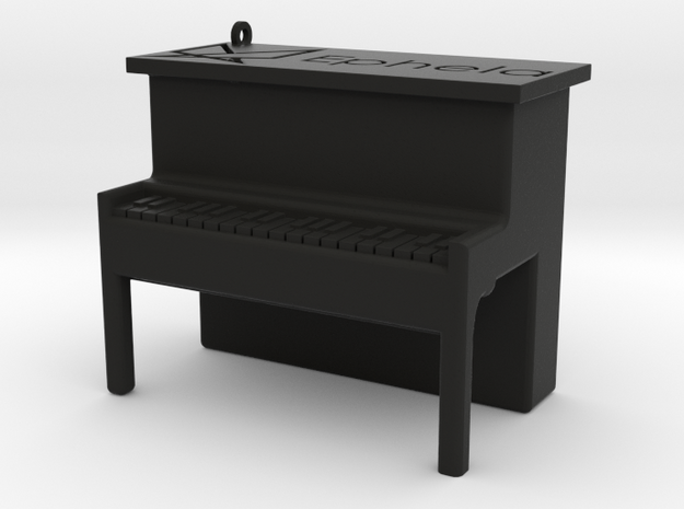 Piano Pendant in Black Natural Versatile Plastic
