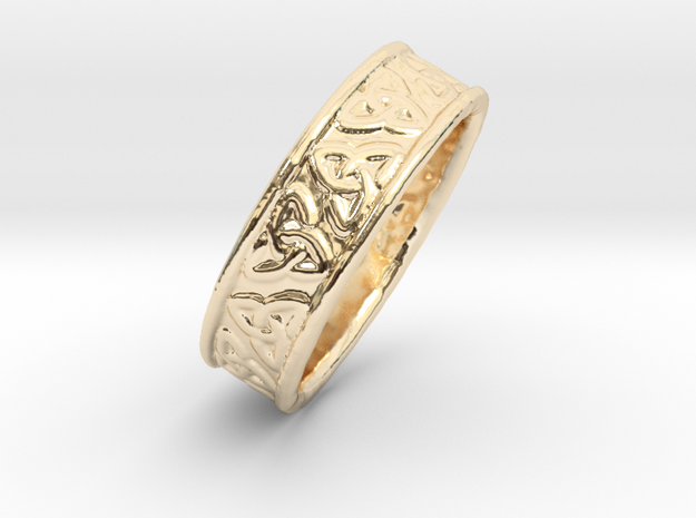 Celtic Triangles 16mm in 14K Yellow Gold