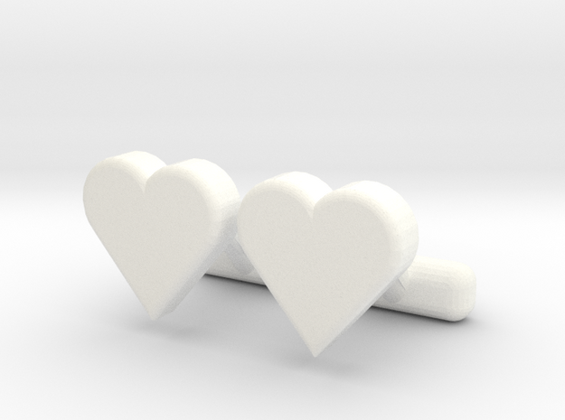 Heart Cl in White Processed Versatile Plastic