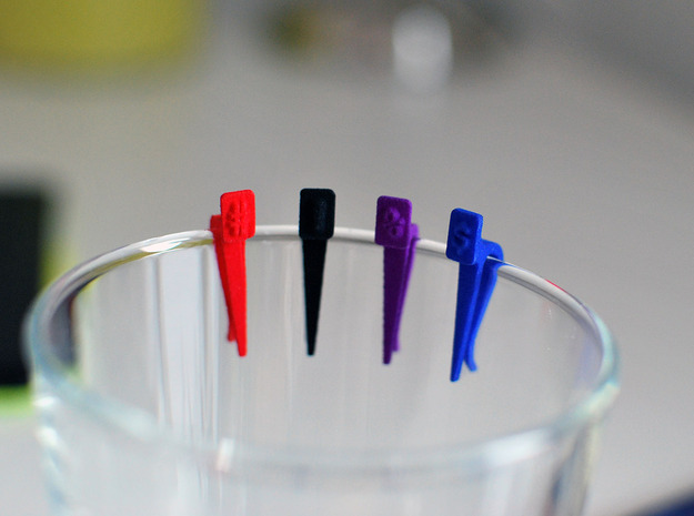 Cup Marker - Bang Symbol in Black Natural Versatile Plastic
