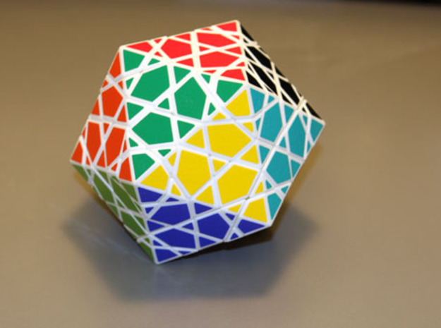 FTI Radiolarian 3 - face turning icosahedron in White Natural Versatile Plastic