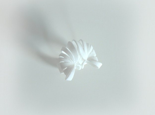 Pumpkin Ring Size 7 in White Natural Versatile Plastic