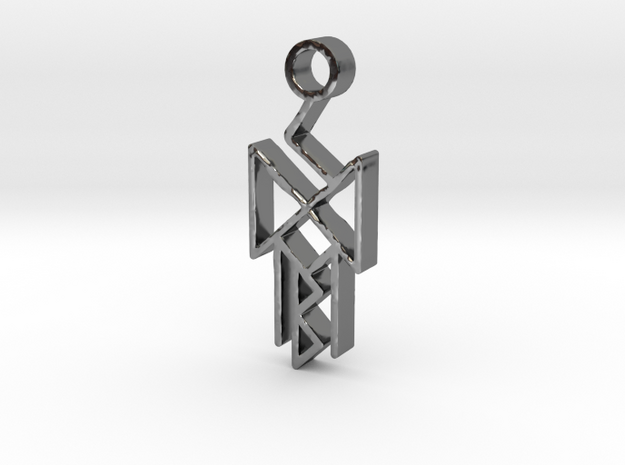 Runes of victory in Fine Detail Polished Silver