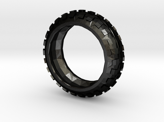 Motorcycle/Dirt Bike/Scrambler Tire Ring Size 9 in Matte Black Steel