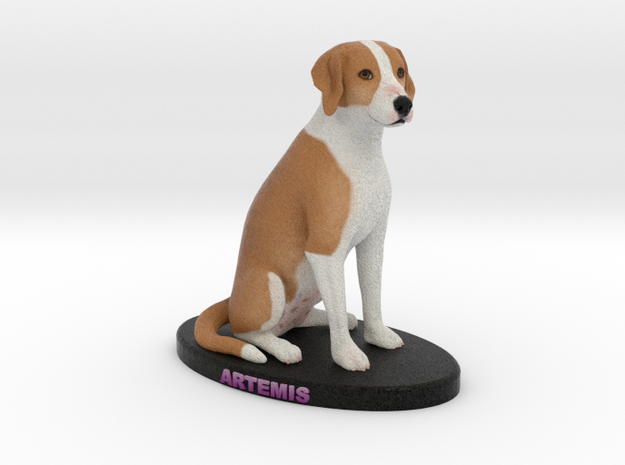 Custom Dog Figurine - Artemis in Full Color Sandstone