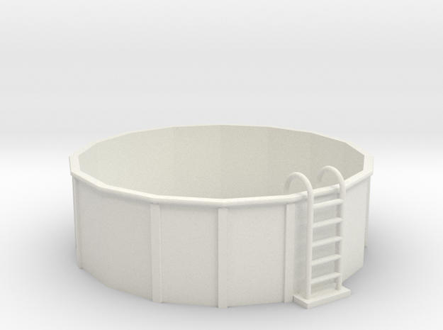 O-Scale 12-Foot Swimming Pool in White Natural Versatile Plastic