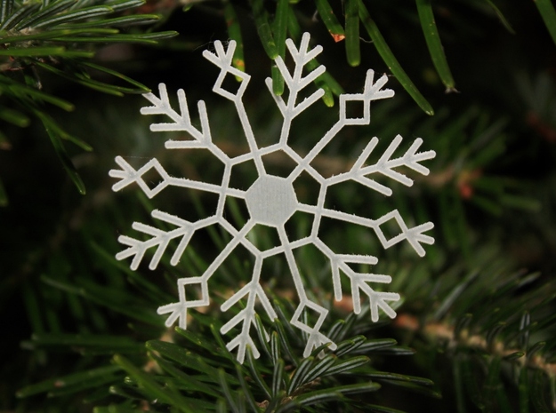 Frozen Snowflake in Tan Fine Detail Plastic