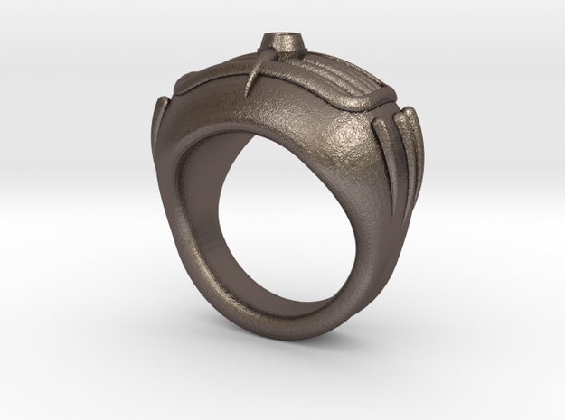 '50s Car Ring (22.2mm) in Polished Bronzed Silver Steel