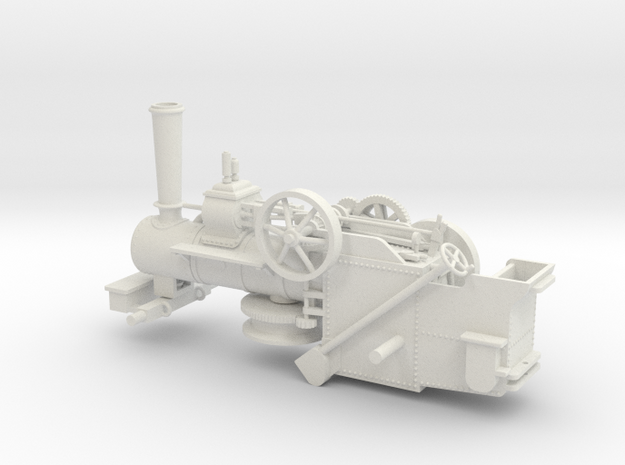 1005-0 Fowler Plough  Engine Body 1:43.5 O Scale in White Natural Versatile Plastic