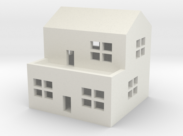 1/600 Town House 2 in White Natural Versatile Plastic