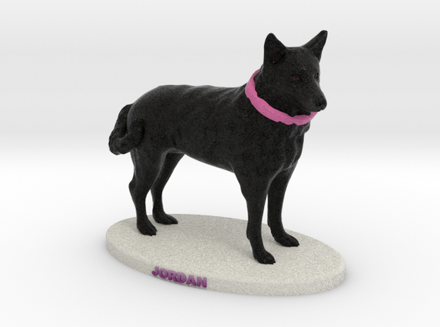 Custom Dog Figurine - Jordan in Full Color Sandstone