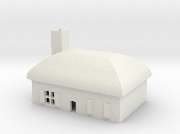 1/600 Village House 4 in White Natural Versatile Plastic