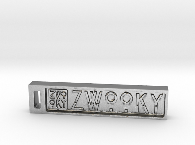 ZWOOKY Keyring 6cm 6mm in Natural Silver