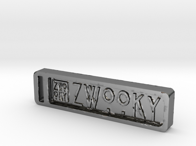 ZWOOKY Keyring 12 rounded 6cm 6mm in Polished Silver