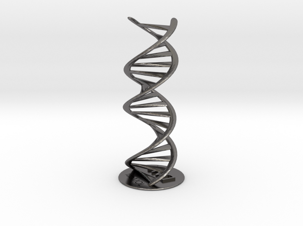 DNA double helix schematic with stand (metal)