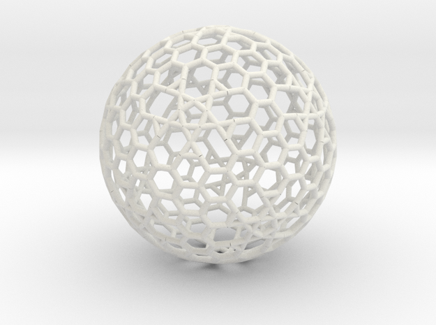 Cell Sphere 8 - Plato's Playball  in White Natural Versatile Plastic