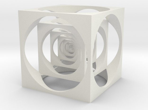 Cool cube in White Natural Versatile Plastic
