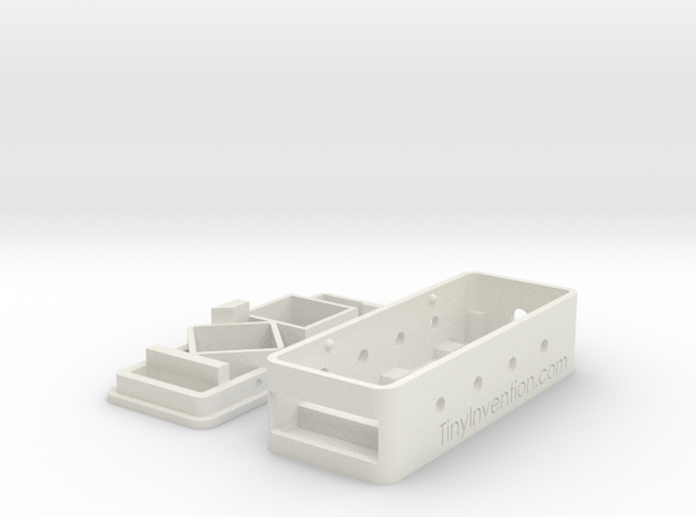 MinimOSD Enclosure w/ support for heat sinks in White Natural Versatile Plastic