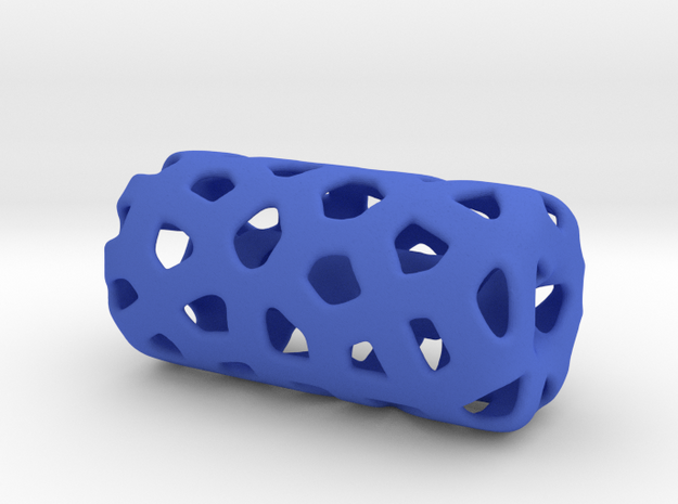 HOLLOW VORONOI Bead For jewelry Making. in Blue Processed Versatile Plastic