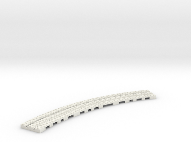 P-9st-long-9in-curve-1a in White Natural Versatile Plastic