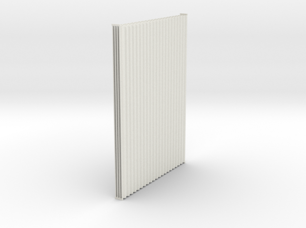 1:6  Corrugated panel x4 in White Natural Versatile Plastic