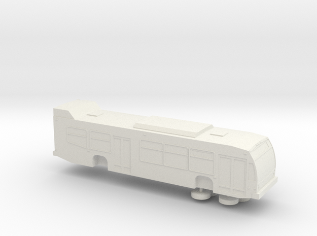 HO scale 2009-2013 Nova LFS bus (solid) in White Natural Versatile Plastic