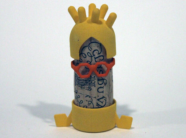 Cork Dorks™ Spiky  in Yellow Processed Versatile Plastic