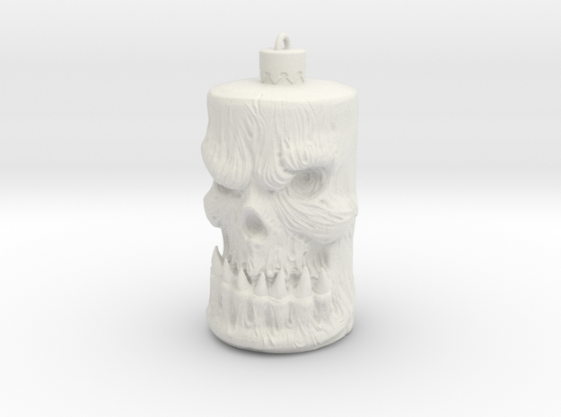 Skull Ornament in White Natural Versatile Plastic
