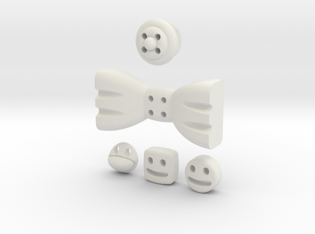 5 Mmoduttons to add to happiness in White Natural Versatile Plastic