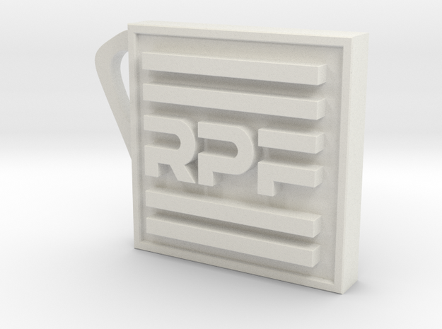 The RPF keyring - Craft your fandom in White Natural Versatile Plastic