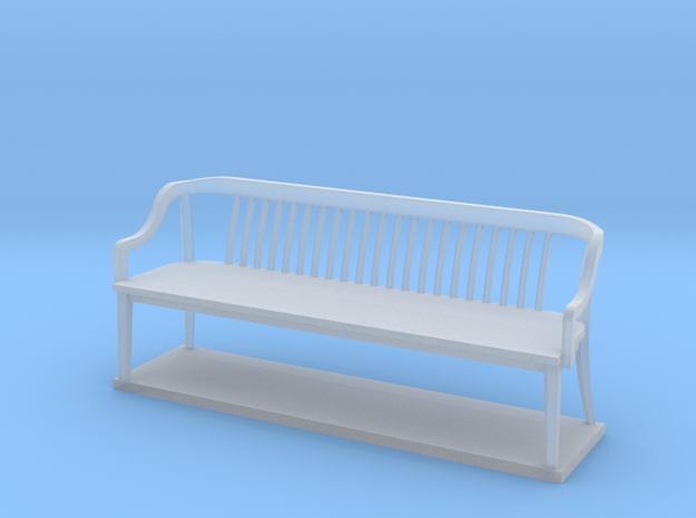 Miniature 1:48 Bankers Bench in Smooth Fine Detail Plastic
