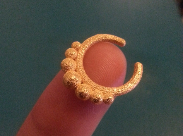 Septum Ring 1.5mm in Polished Gold Steel
