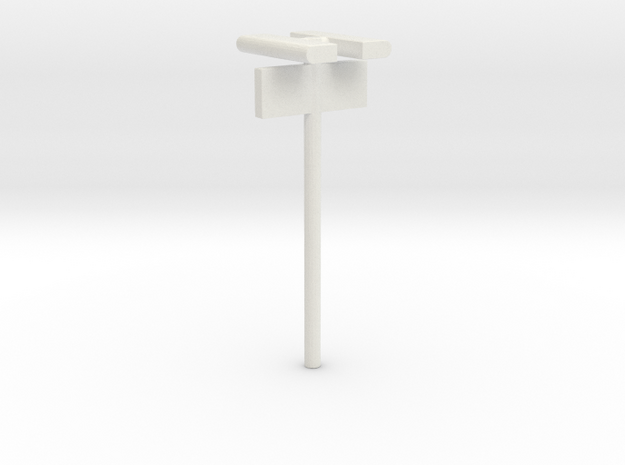 1/160 - DSB Stations lampe (dobbelt) med Perronafs in White Natural Versatile Plastic