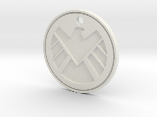 Shield Logo Necklace Replica in White Natural Versatile Plastic