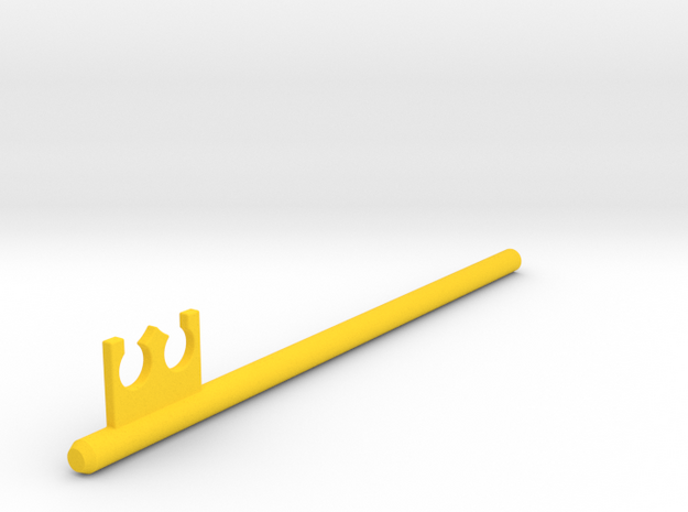 Inventing Room key Left Key (5 of 9) in Yellow Processed Versatile Plastic