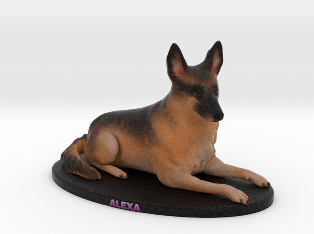 Custom Dog Figurine - Alexa in Full Color Sandstone