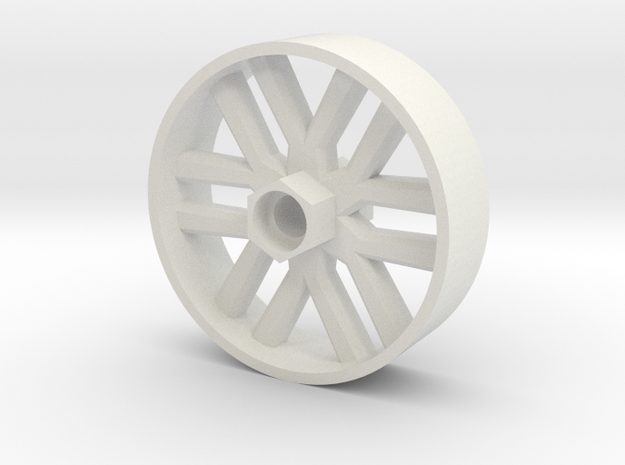 BP8 front wheel for foam tires 56mm in White Natural Versatile Plastic