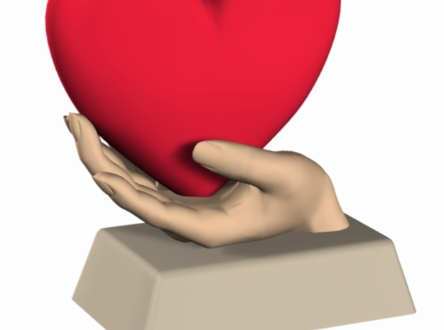 Heart in Hand 1 in Full Color Sandstone