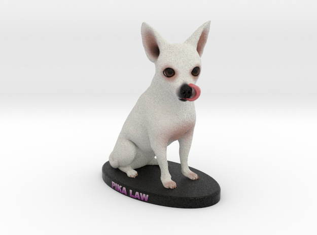 Custom Dog Figurine - Pika in Full Color Sandstone
