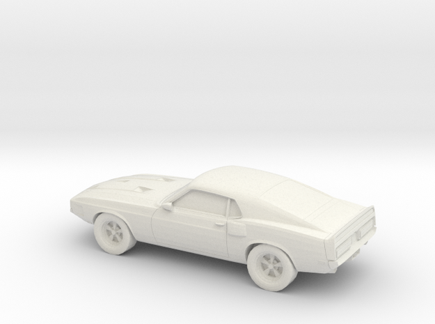 1/87 1969 Ford Shelby GT 500  in White Natural Versatile Plastic
