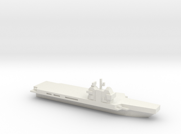 Aircraft Carrier, Generic, Charles De Gaul like in White Natural Versatile Plastic