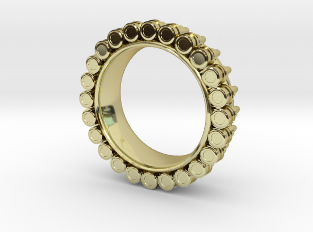 Bullet ring(size is = USA 7.5-8) in 18k Gold