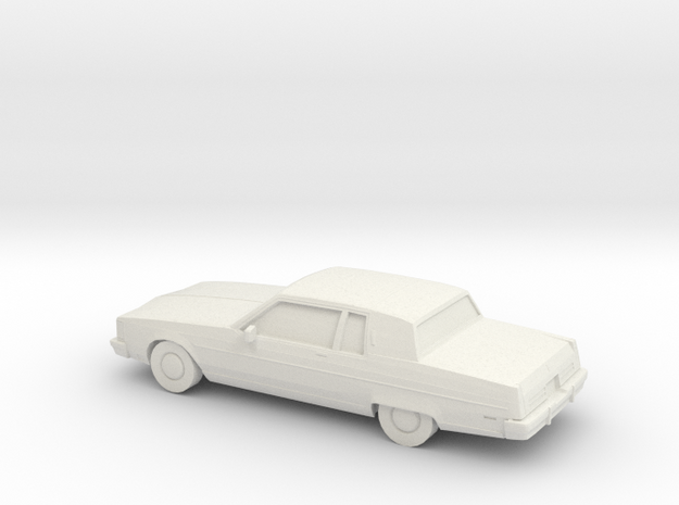 1/87 1980-84 Oldsmobile Regency 98  Coupe in White Natural Versatile Plastic