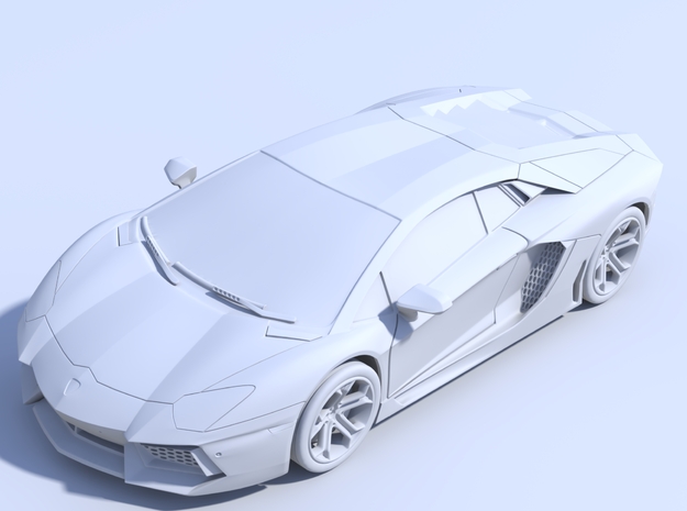 1/87 - Solid: Lamborghini Aventador (HO-Scale) in Tan Fine Detail Plastic