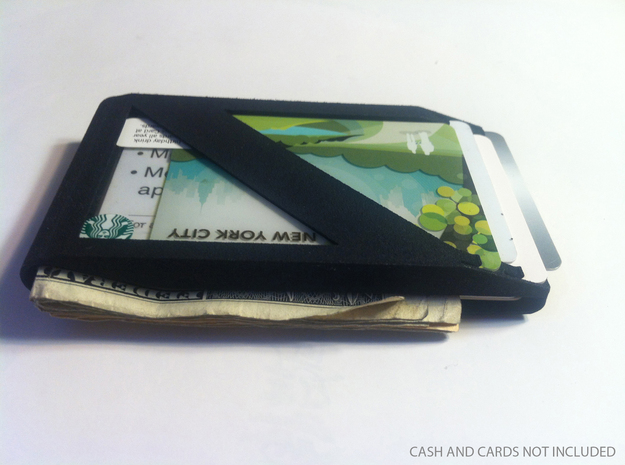 Stagger Wallet in Black Natural Versatile Plastic