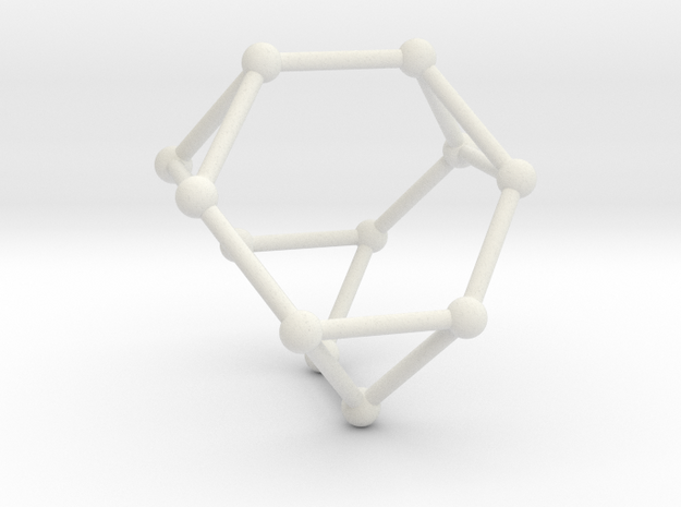 Truncated Tetrahedron in White Natural Versatile Plastic