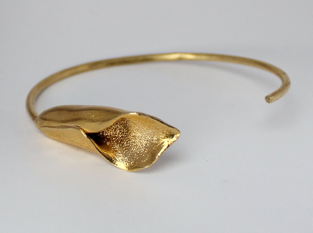 Lilly Bracelet Large in Natural Brass